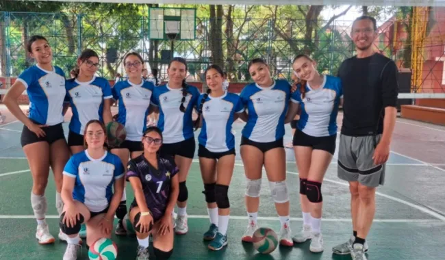 Equipo de voleibol femenino Bogotá distancia subcampeón de los XIV Juegos Nacionales UNIMINUTO 2026    