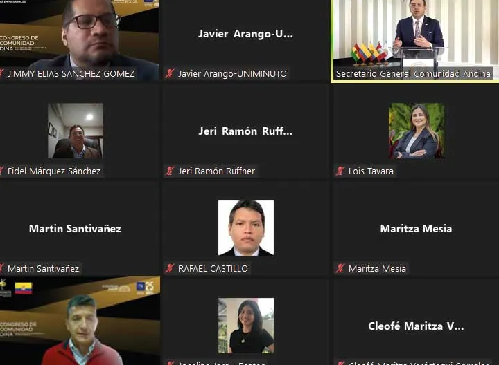I Congreso de la Comunidad Andina bajo el tema reactivación económica pospandemi