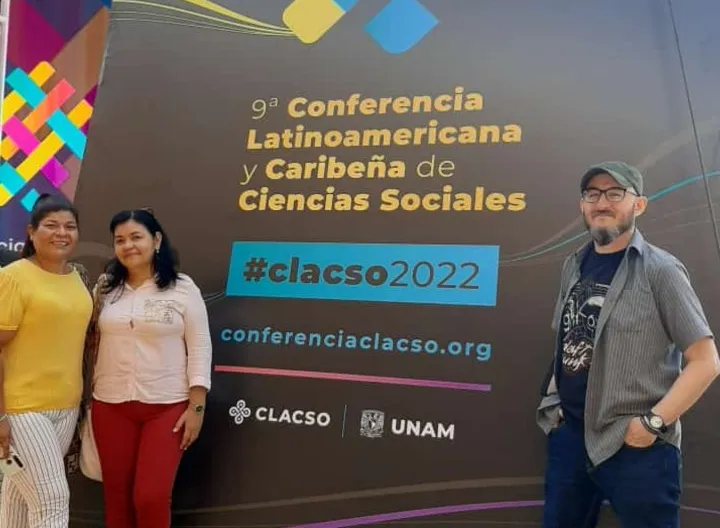 Federico Jiménez, Marisol Martínez y Magnolia Rivera fueron los investigadores que asistieron a la CLACSO 2022