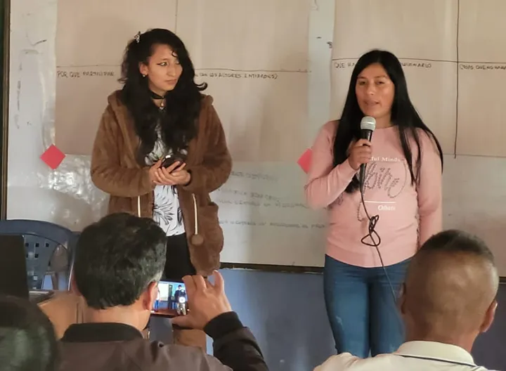 us ideas en el taller de cartografía social y mapeo de actores para la iniciativa Tejiendo Progreso y Erradicando Pobreza, en el Resguardo Indígena de Yascual en Tuquerres, Nariño