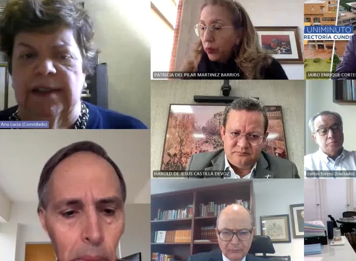 Participantes en el webinar