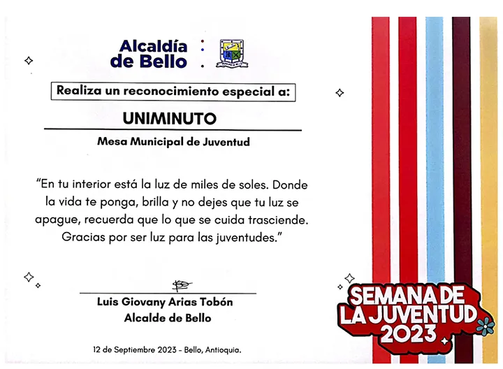 Reconocimiento de la Alcaldía al CED