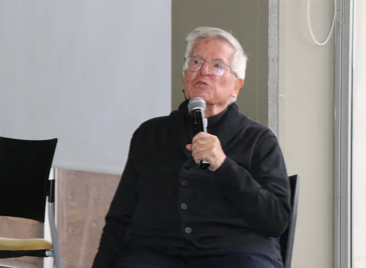 Padre Diego Jaramillo Cuartas, cjm dialogando en el primer encuentro de la Red de Escuelas Ecológicas Minuto de Dios. 