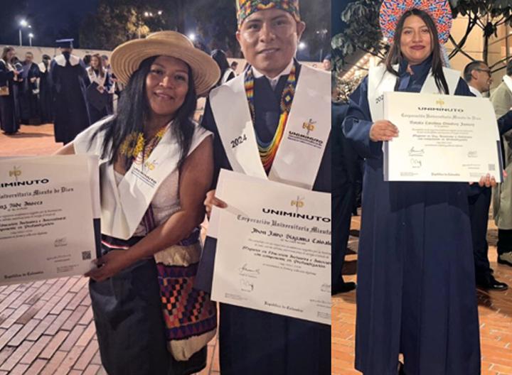 Rectoría UNIMINUTO Virtual Gradúa a Maestros Indígenas comprometidos con el desarrollo social y la paz en Colombia 