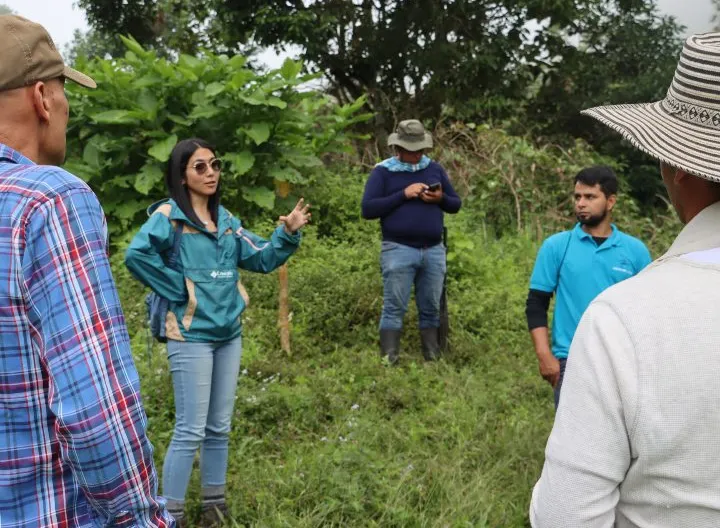 Campesinos en monte