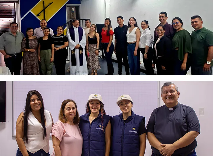 Estudiantes de los Centros Universitarios Cúcuta y Bucaramanga junto a directivos y familiares