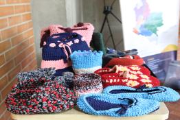 Productos elaborados por las mujeres Zipaquireñas que hacen parte del proyecto Tejiendo Socialmente. 
