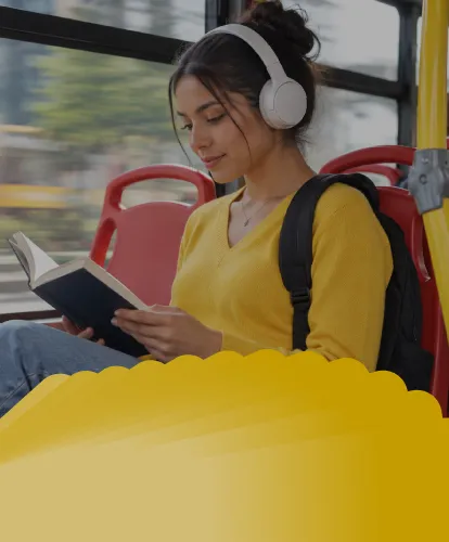 Estudiante universitaria en transmilenio 