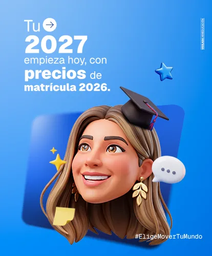 Banner con texto: tu 2027 comienza hoy, con precios de matrícula 2026 